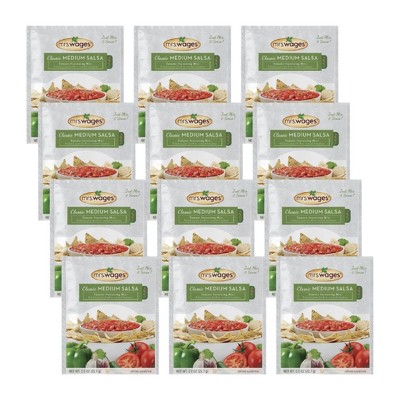 Mrs. Wages Classic Medium Salsa Tomato Seasoning Mix - Case Of 12/.8 Oz ...