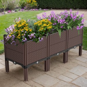 ORRD 47"x16"x20" Raised Garden Bed, Durable Outdoor Planter Box for Veggies/Flowers, Drain Hole, Frost-Resistant, 440lb Capacity - 1 of 4
