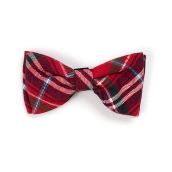 The Worthy Dog Plaid Bow Tie Adjustable Collar Attachment Accessory ...
