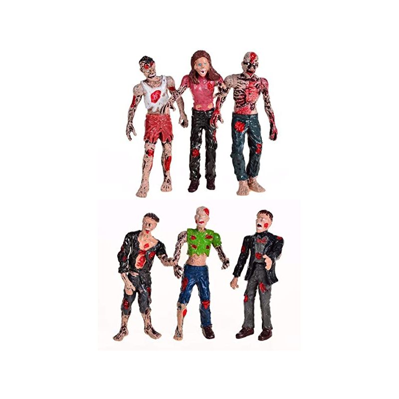 Ready! Set! Play! Link Zombie Action Figures With Movable Joints - Pack of 6, 4 of 5