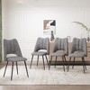 Lyngins Set of 4 Soft Pack Dining Chairs with Metal Legs, High Rebound Foam Cushions, Adjustable Feet, Modern Living Room Chair, Easy Assembly - 2 of 4