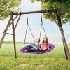 Infans 60" Saucer Tree Swing Surf Outdoor Adjustable Kids Giant Oval Platform Purple - 3 of 4