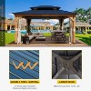 EROMMY 13' x 15' Cedar Wood Frame Gazebo, Outdoor Hardtop Gazebo with Metal Roof - 3 of 4