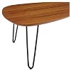 Gibby Hairpin Leg Wood Coffee Table Walnut - Saracina Home - image 3 of 4