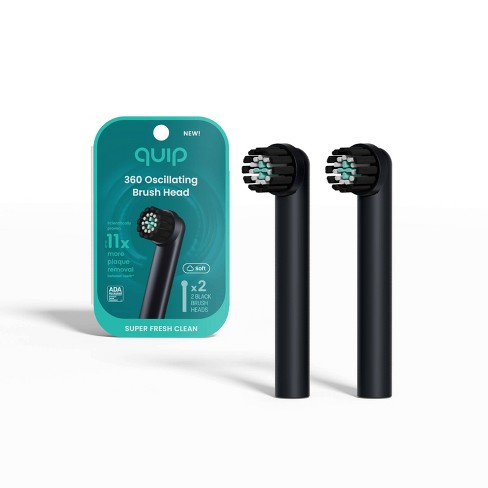 Quip 360 Oscillating Brush Head Refill- Black - 2pk : Target