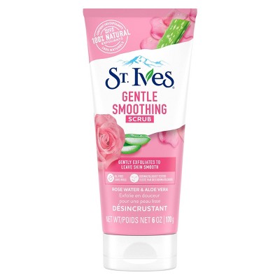St. Ives Gentle Smoothing Rosewater and Aloe Vera Facial Scrub - 6oz