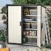 Aoxun 5 x 3FT Resin Shed with Floor and Lockable Door for Backyard, Patio, Lawn, Garage - 3 of 4