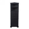 VASIP Triangle Tall Cabinet with 3 Drawers and Adjustable Shelves for Bathroom, Kitchen or Living Room, MDF Board with Painted Finish - 4 of 4