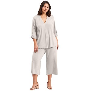 Avenue Women's Plus Size Audrey Ity Top - 1 of 4
