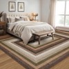 Indoor Modern Machine Washable Geometric Bordered Area Rugs - Soft Non Slip Floor Carpet for Home Office - 4 of 4