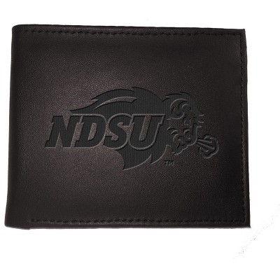 Evergreen NCAA North Dakota State Bison Black Leather Bifold Wallet Officially Licensed with Gift Box