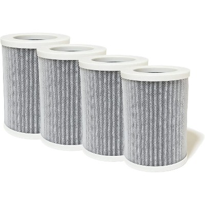 Nispira PEPERSFIL Purezone Replacement Filters For Car Air purifier Pure Enrichment Air Purifier Mini Portable (PEPERSAP) HEPA Activated Carbon, 4 Pk
