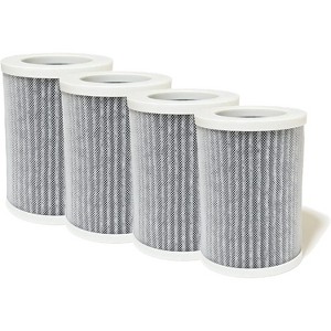 Nispira PEPERSFIL Purezone Replacement Filters For Car Air purifier Pure Enrichment Air Purifier Mini Portable (PEPERSAP) HEPA Activated Carbon, 4 Pk - 1 of 4