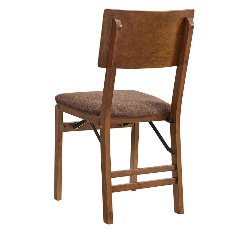 Stakmore Set of 2 Aztec Folding Chairs Fruitwood Finish, 4 of 5