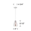 Possini Euro Design Portico Chrome Mini Pendant 5" Wide Modern Vacuum Plated Crackle Glass for Dining Room House Foyer Kitchen Island Entryway Bedroom - 4 of 4