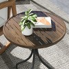 Maggift Patio End Tables, Modern Decorative Side Tables, Stylish Design for Patio, Living Room, Indoor and Outdoor Use, Brown, 26"*26"*28.1" - 3 of 4