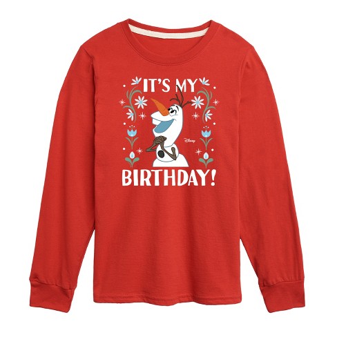 Boys' - Disney - Olaf It's My Birthday Long Sleeve Graphic T-Shirt - image 1 of 3