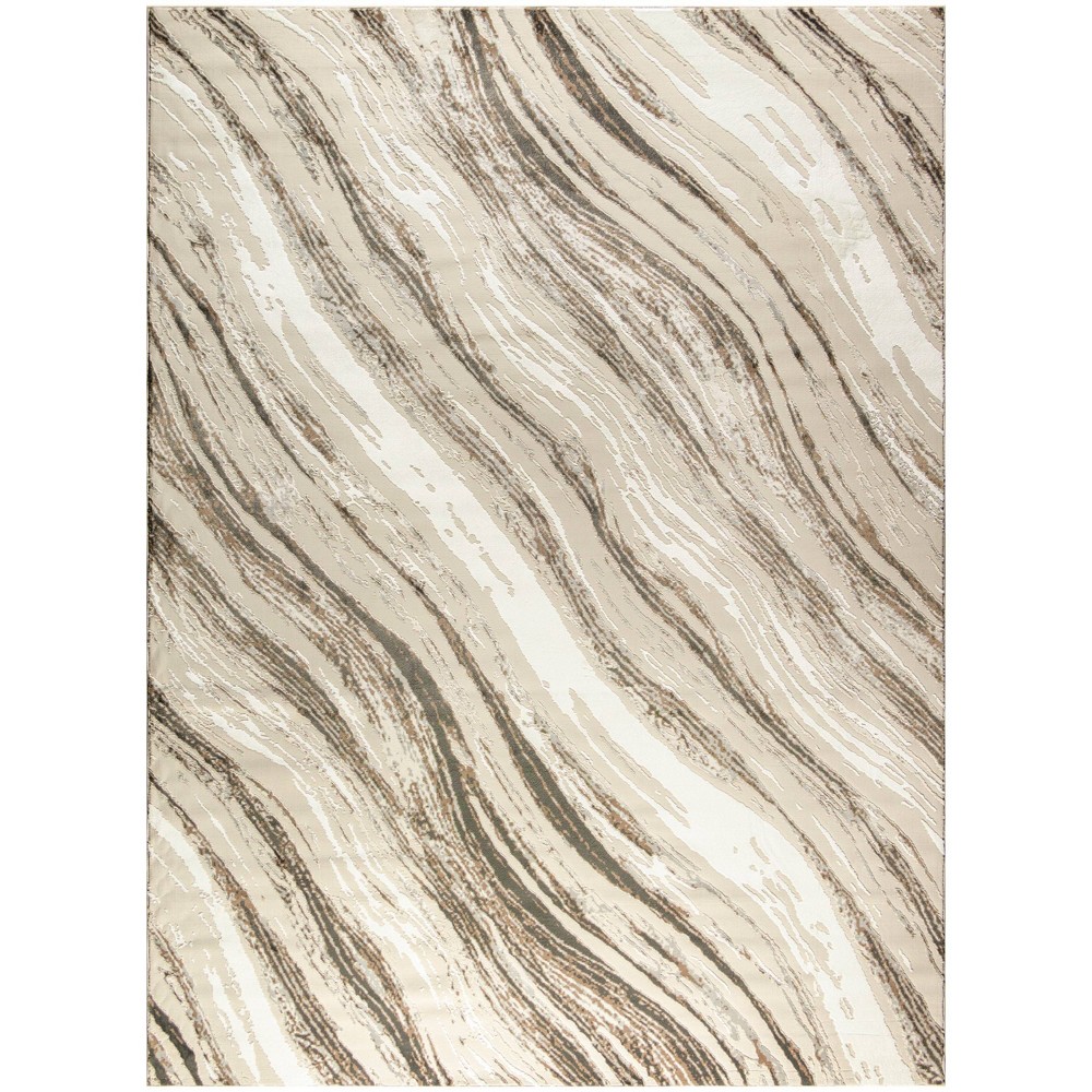 Photos - Area Rug Nourison 7'10"x9'10" Modern Marble Sustainable Woven  with Lines B 