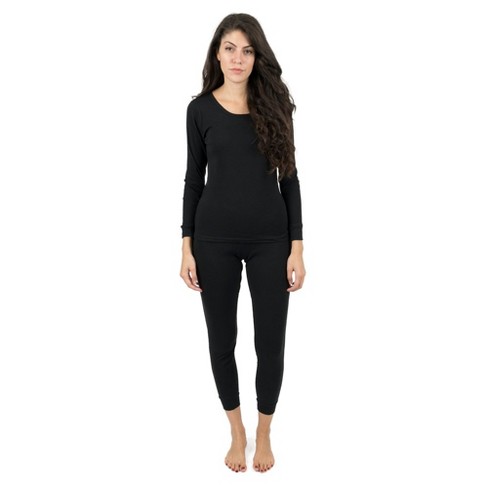 Leveret Womens Two Piece Cotton Pajamas Solid Black L : Target