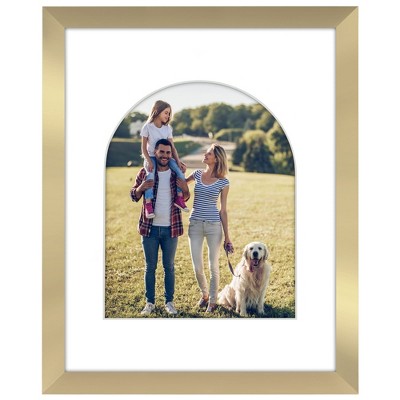 Americanflat 11x14 Picture Frame with Mat - Arch, Oval & Wavy Designs - Stylish Decor for Living Rooms, Dorms, Offices & More