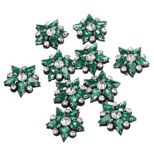 Unique Bargains Sparkling Elegant Crystal Star Beaded Patches for Clothing Sewing 10 Pcs - 1 of 4
