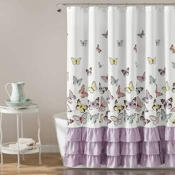 Kids' Flutter Butterfly Shower Curtain - Lush Décor