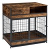 Dog Crate Furniture with Drawers, 31.4" Wooden Dog Kennels with Double Doors, Dog Cage End Table for Small/Medium Dogs, Indoor Pet Cage House - 3 of 4