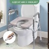 Commercial Toilet Riser Seat with Adjustable Height & Arms - Medical-Grade Aluminum, Non-Slip Design, 140kg Capacity - 4 of 4