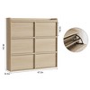 Wooden Shoe Cabinet with 2 Flip Drawers, Home Shoe Organizer, Shoe Rack with Adjustable Shelf, for Entryway, Hallway, Living Room - 2 of 4