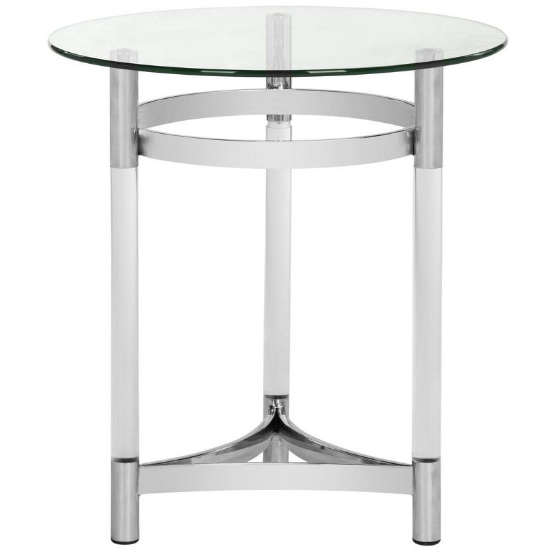Letty Round Acrylic End Table - Silver - Safavieh., 1 of 7