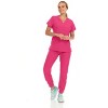 Hey Collection Womens Stretch V-Neck Jogger Scrubs Set, Medical Nursing Tops with Four Pocket Pants - 4 of 4