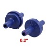 Unique Bargains Aquarium Plastic Air Pump Double Head Check Valves Blue 50 Pcs - 2 of 3