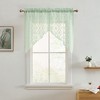 HLC.ME Isabella Floral Rod Pocket Lace Short Cafe Swags for Small Windows - Set of 2 - 3 of 4