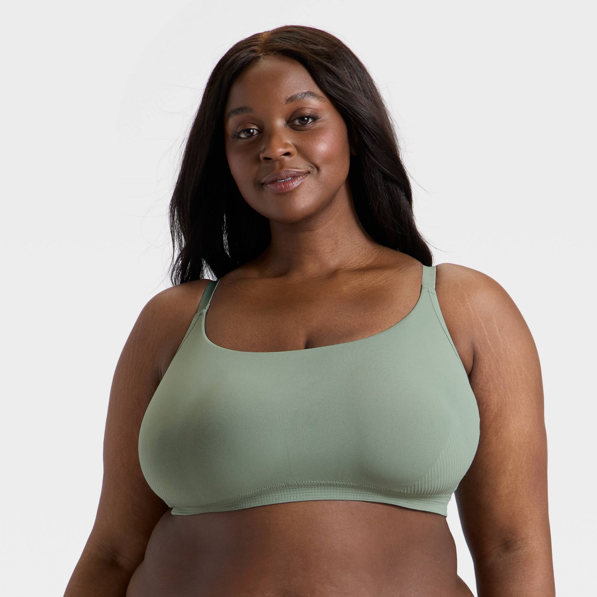 Women's Seamless Removeable Pad Bralette - Auden™ Green 1X