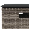 vidaXL 5-Piece Outdoor Patio Dining Set - Gray Poly Rattan Furniture with Cushions, Square Acacia Wood Table - Perfect for Garden, Backyard, or Patio - 4 of 4