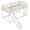 NicBex Twin Size Bunk Bed Pine Rack Low Level Design Bed Frame with Guardrails, Slide and Ladder, Space Saving, No Spring Box Required - 4 of 4
