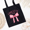 City Creek Prints Coquette Girly Canvas Tote Bag - 15x16 - Black - 2 of 2