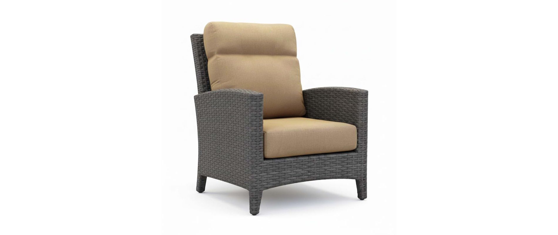 Covers & All Stafford 30.5 in W Chair, Charcoal Wicker w / Premium Sunbrella Cushion