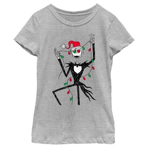 Girl\'s The Nightmare Before Christmas Lights T-shirt Christmas : Jack Target