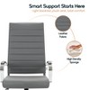 LeisureMod Benmar Modern High Back Leather Office Chair with Adjustable Height, Swivel Base, Ergonomic Design for Home Office, Study, or Workspace - 4 of 4