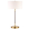 Hudson and Canal 25" Tall 2-Light Table Lamp with Fabric Shade - 2 of 4