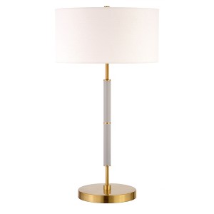 Hudson and Canal 25" Tall 2-Light Table Lamp with Fabric Shade - 1 of 4