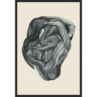 Sylvie Black Framed Abstract Canvas Wall Art, 16 x 23 Inches