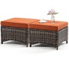 UPTIOT Metal Outdoor Ottoman with Cushion - 3 of 4