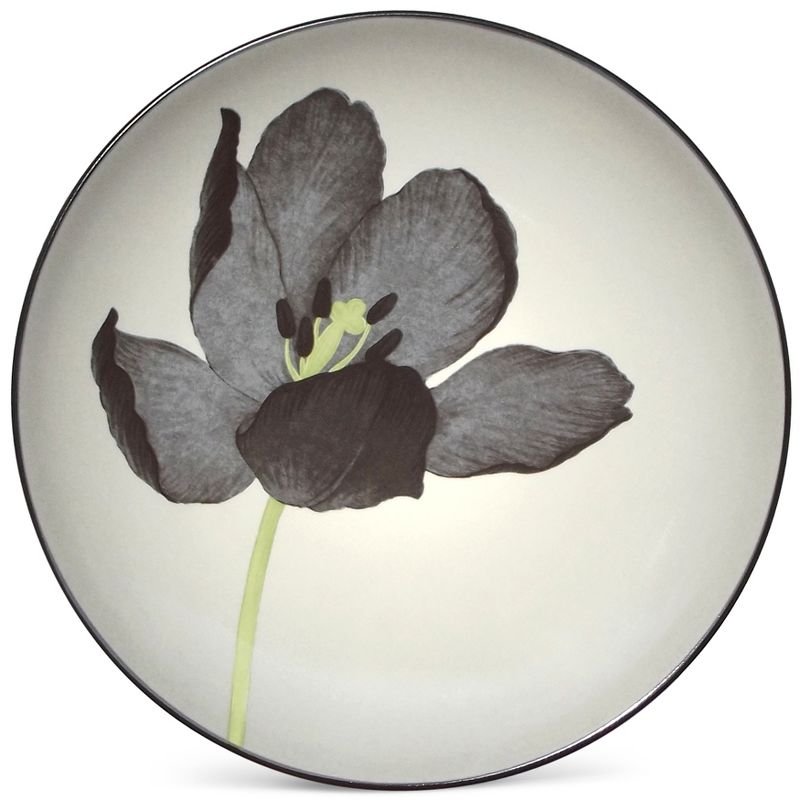 Noritake Colorwave Graphite Tulip Floral Accent Plate, 1 of 3