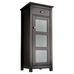 Chesterfield 1 Door Floor Cabinet with Drawer Dark Espresso - Elegant Home Fashions - 1 of 3