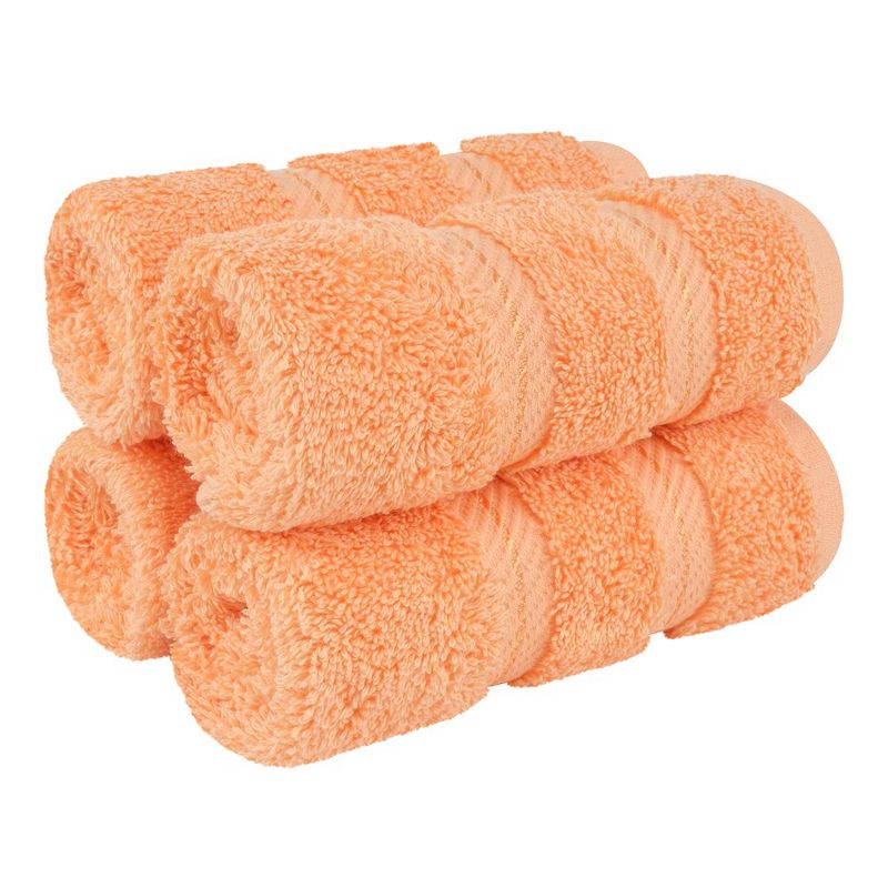 American Soft Linen 100% Cotton Luxury 4 Piece Washcloth Set, 13x13 inches Washcloth Hand Face Towels for Bathroom and Kitchen Washrags, 1 of 10