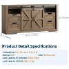 Farmhouse TV Stand for Up to 70in TVs, 66in Large TV Cabinet Entertainment Center Console Table with Adjustable Shelf Sliding Barn Doors,4 Drawers - 2 of 4