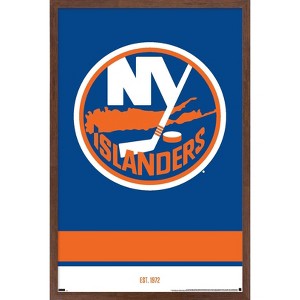 Trends International NHL New York Islanders - Logo 21 Framed Wall Poster Prints - 1 of 4