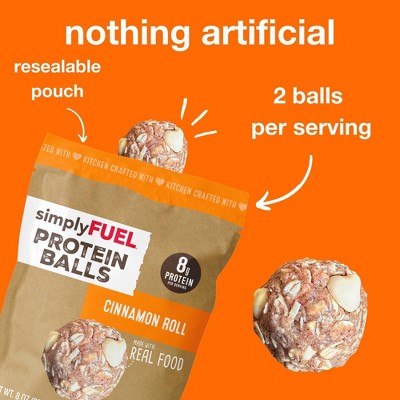 simplyFUEL Cinnamon Roll Whey Protein Balls - 8g Protein - 8oz